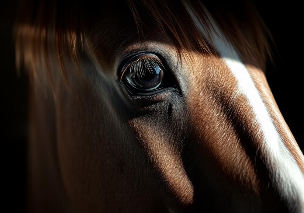Close portrait of a sport horse
